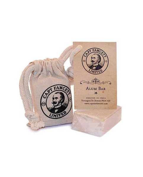 alum block with carrying sack