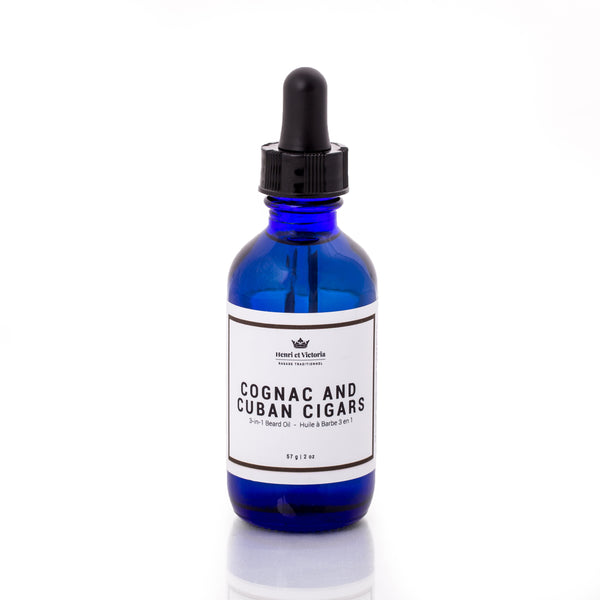 Henri et Victoria 3-in-1 Beard Oil- Cognac and Cuban Cigars