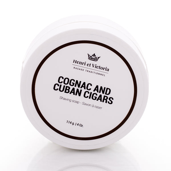 Henri et Victoria Handmade Shaving Soap- Cognac and Cuban Cigars