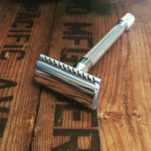 Merkur Double Edge Safety Razor, Straight Cut, Extra Long Handle