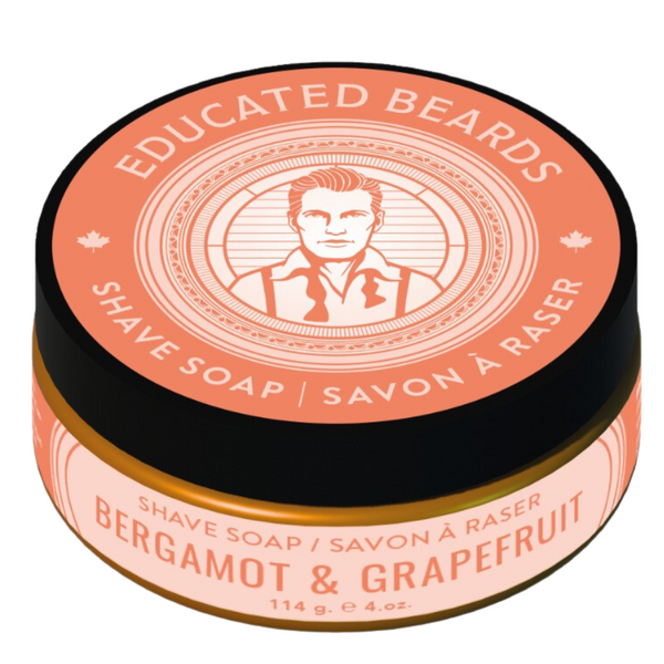 Educated Beards Shave Soap- Bergamot and Grapefruit
