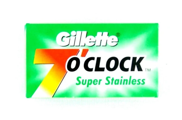 Gillette 7 O'Clock Double Edge Blades- Green - 5 pack