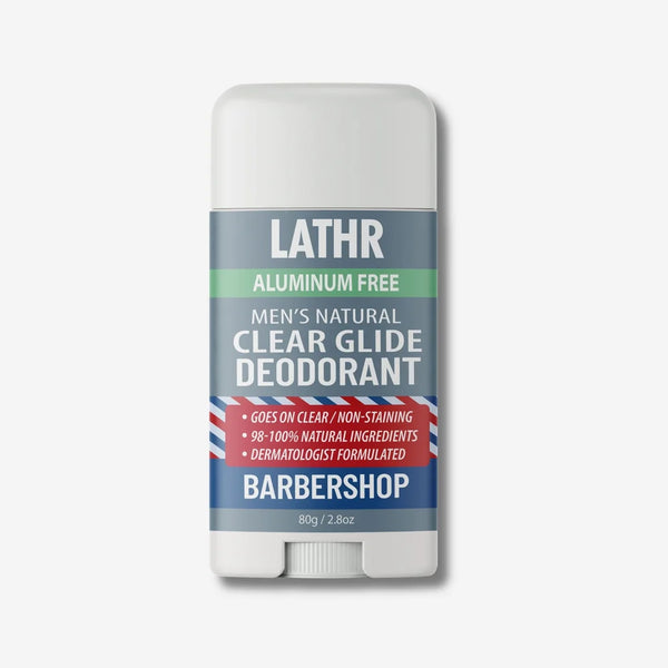 Lathr Natural Deodorant- Clear Glide- Barber Shop