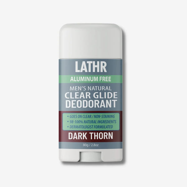 Lathr Natural Deodorant- Clear Glide- Dark Thorn