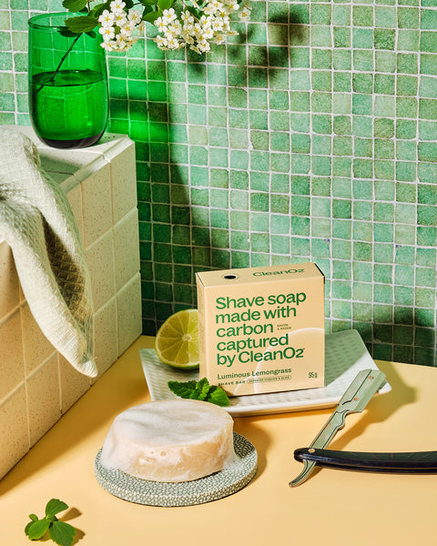 CleanO2 Shave Soap- Luminous Lemongrass