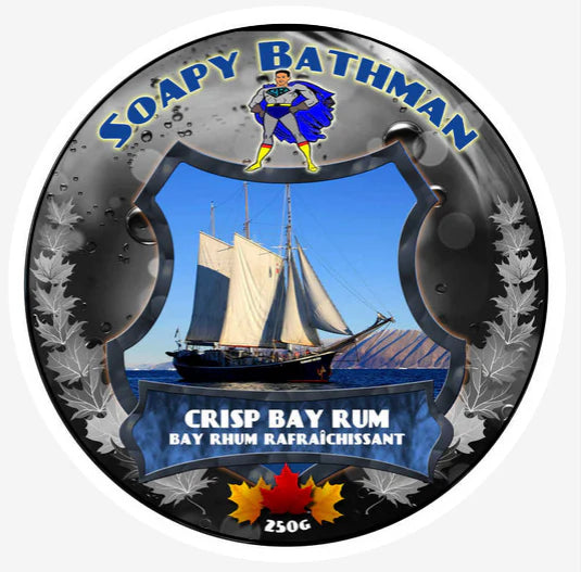 Soapy Bathman Shave Soap- Crisp Bay Rum