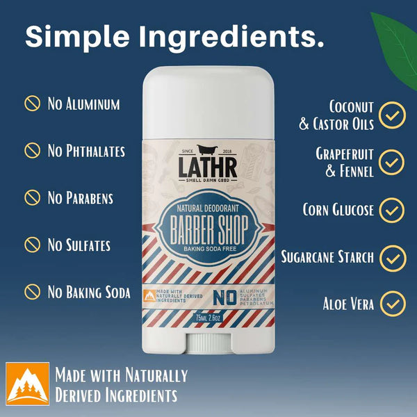 Lathr Natural Deodorant- Barber Shop