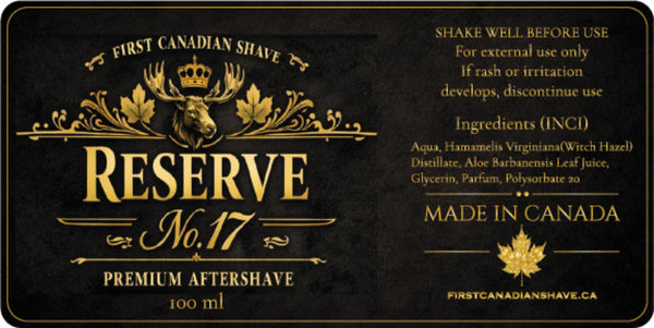 First Canadian Shave- Reserve No. 17 Aftershave Splash