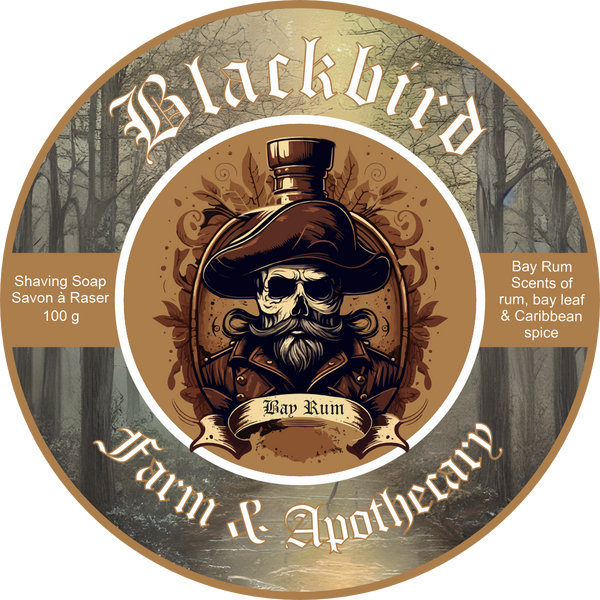 Blackbird Farm and Apothecary Shave Soap- Bay Rum