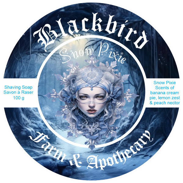 Blackbird Farm and Apothecary Shave Soap- Snow Pixie