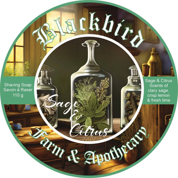 Blackbird Farm and Apothecary Shave Soap- Sage and Citrus