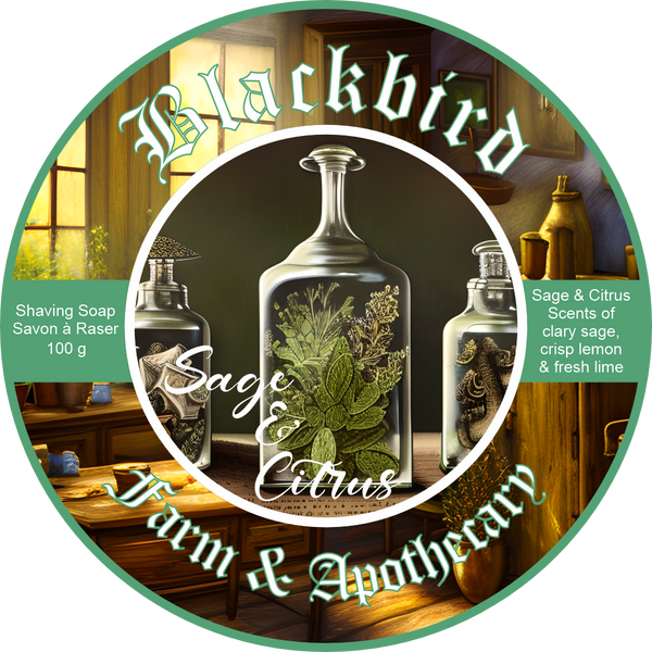 Blackbird Farm and Apothecary Shave Soap- Sage and Citrus