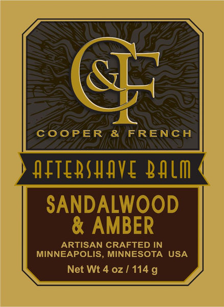 Cooper and French Aftershave Balm "Sandalwood and Amber"