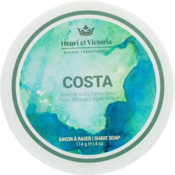 Henri et Victoria Handmade Shaving Soap- Costa