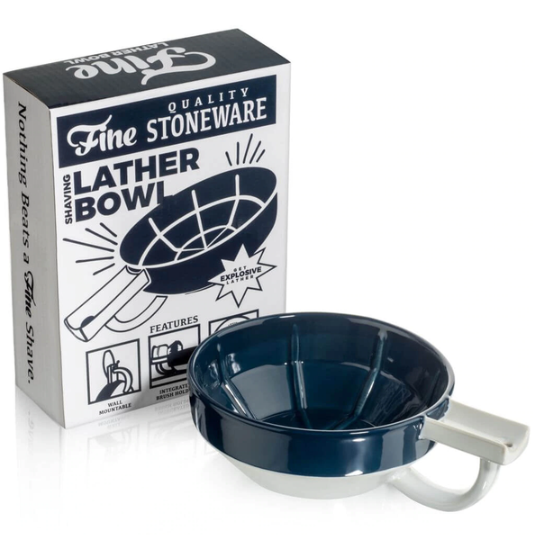 Fine Accoutrements Lather Bowl -Blue/White