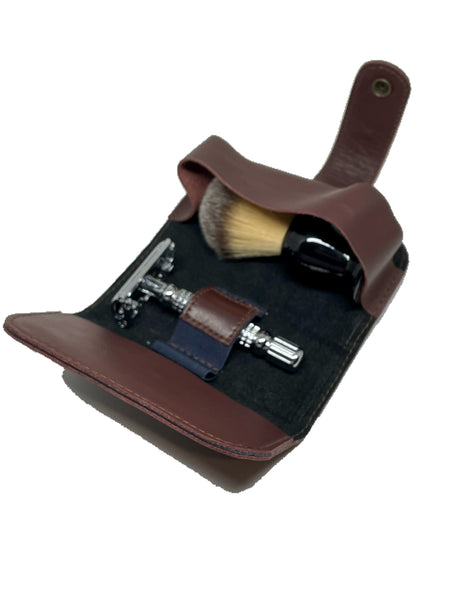Phelix and Co. Travel Shave Kit Holder (Razor and Brush NOT included)