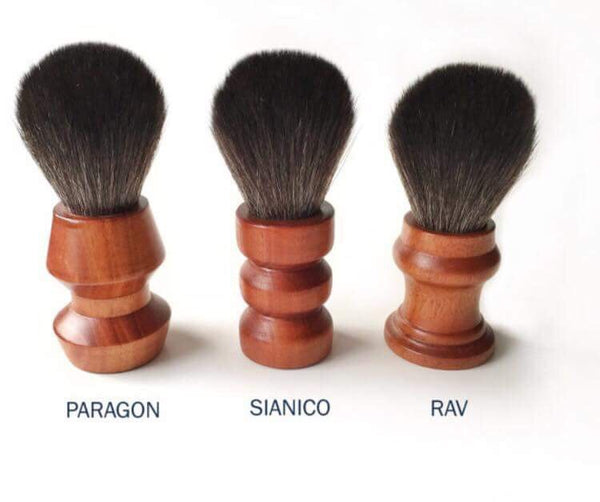 Paragon Shaving Brush- BLS3-Rav Black Synthetic Brush Handle 25mm