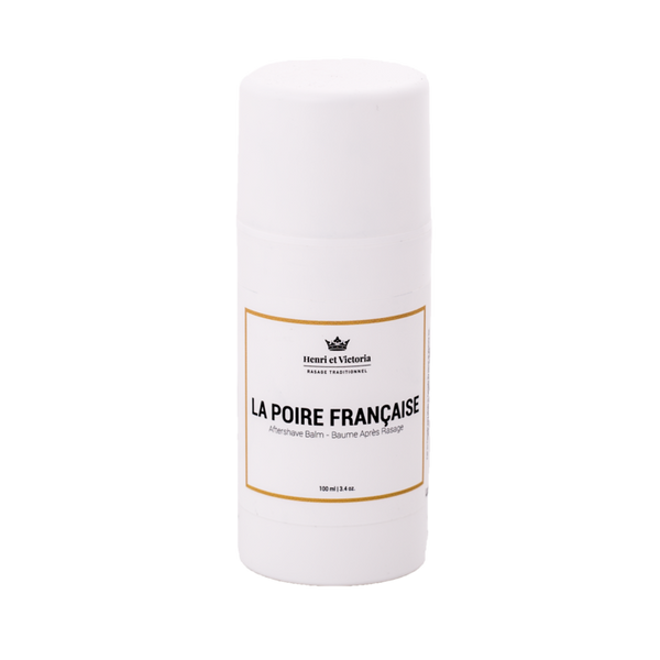 La Poire Francaise After Shave Balm in white tube container.  