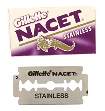 Gillette Nacet Stainless DE Blades (Pack of 5)