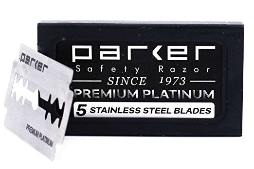 Parker Safety Razor DE Blades- Premium Platinum