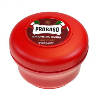 Proraso Red Shave Soap for Coarse Beard with Sandalwood and Shea Butter