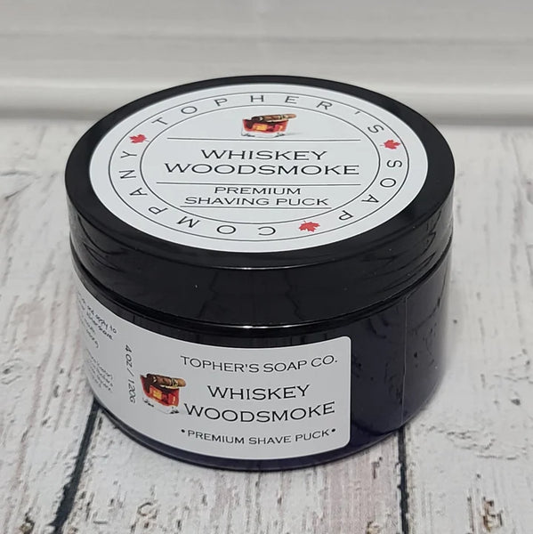 Topher's Beard and Soap Company- Whiskey Woodsmoke Shave Soap